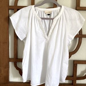 Universal Thread Women's White Flutter Sleeve Top XS